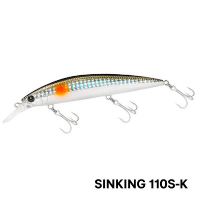 TSURINOYA 110 mm 37 g liela svara jūras makšķerēšanas māneklis, maks. 80 m, īpaši garš liešana, grimstoša Minnow WIZARD 110S mākslīgā cietā ēsma