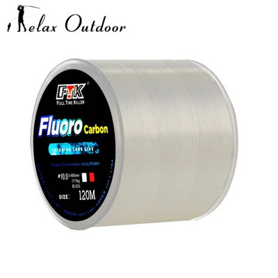 120 m fluoroglekļa makšķerēšanas aukla, neredzamā neilona makšķerēšanas aukla, raibums 0,20 mm-0,60 mm