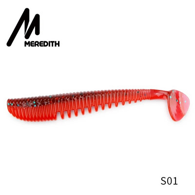MEREDITH Awaruna Fishing Lures 8cm 9,5cm 13cm Τεχνητά Δολώματα Wobblers Soft Lures Shad Carp Silicone Fishing Soft Baits