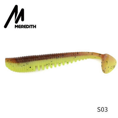 MEREDITH Awaruna Fishing Lures 8cm 9,5cm 13cm Τεχνητά Δολώματα Wobblers Soft Lures Shad Carp Silicone Fishing Soft Baits