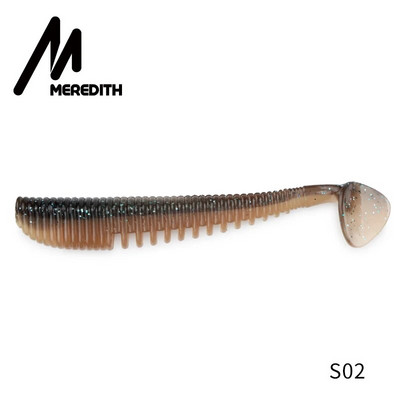 MEREDITH Awaruna Fishing Lures 8cm 9,5cm 13cm Τεχνητά Δολώματα Wobblers Soft Lures Shad Carp Silicone Fishing Soft Baits