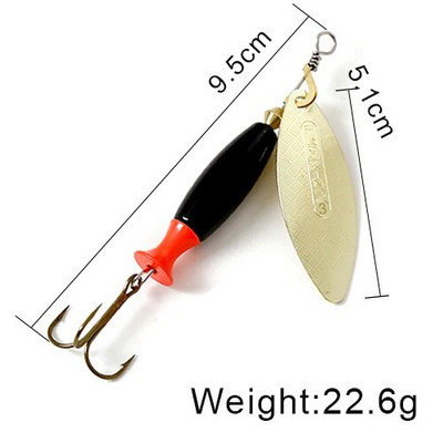FISH KING Spinner Lure Bait Long Cast 18g 24g Spoon Lures līdakas Metāla zvejas māneklis Bass Hard Bait with Hooks