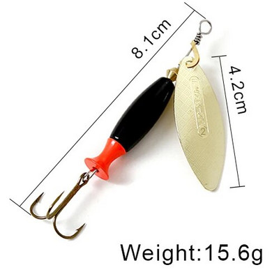 FISH KING Spinner Lure Bait Long Cast 18g 24g Spoon Lures līdakas Metāla zvejas māneklis Bass Hard Bait with Hooks