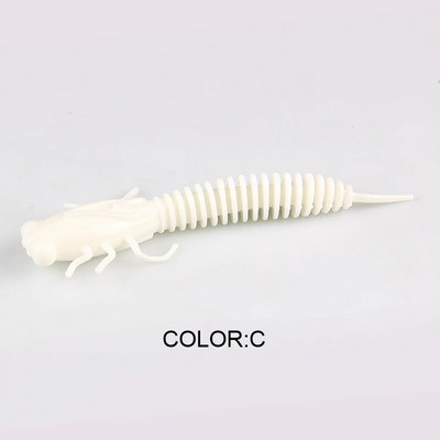 BEARKING Larva Soft Lures 50mm 75mm 100mm mākslīgie mānekļi Makšķerēšanas tārps Silikona Bass Pike Minnow Swimbait Jigging Plastmasas ēsmas