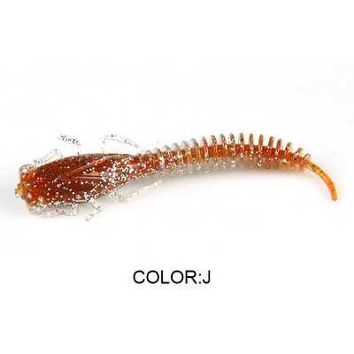 BEARKING Larva Soft Lures 50mm 75mm 100mm mākslīgie mānekļi Makšķerēšanas tārps Silikona Bass Pike Minnow Swimbait Jigging Plastmasas ēsmas
