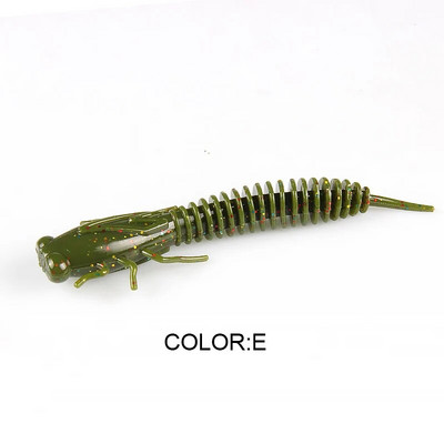 BEARKING Larva Soft Lures 50mm 75mm 100mm mākslīgie mānekļi Makšķerēšanas tārps Silikona Bass Pike Minnow Swimbait Jigging Plastmasas ēsmas