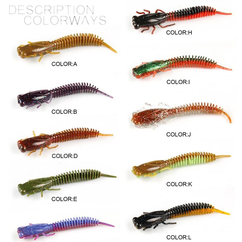 BEARKING Larva Soft Lures 50mm 75mm 100mm mākslīgie mānekļi Makšķerēšanas tārps Silikona Bass Pike Minnow Swimbait Jigging Plastmasas ēsmas