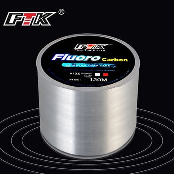 FTK 120M Invisible Fishing Line Speckle Fluorocarbon Coating Fishing Line 0,14mm-0,50mm 4,13LB-34,32LB Super Strong Spotted Line