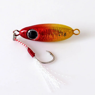 1GAB mikrometāla džigas makšķerēšanas mānekļi 5,5 g/7,5 g/10 g/14 g/17 g/21 g krasta liešanas karote, mākslīgā ēsma.