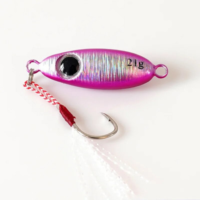 1GAB mikrometāla džigas makšķerēšanas mānekļi 5,5 g/7,5 g/10 g/14 g/17 g/21 g krasta liešanas karote, mākslīgā ēsma.