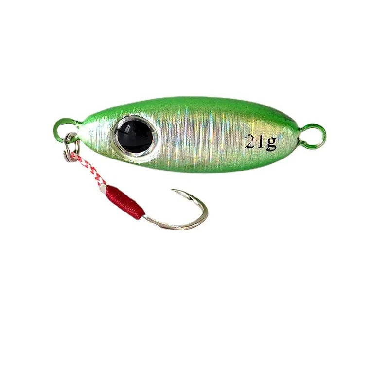 1GAB mikrometāla džigas makšķerēšanas mānekļi 5,5 g/7,5 g/10 g/14 g/17 g/21 g krasta liešanas karote, mākslīgā ēsma.