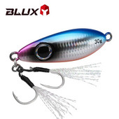 BLUX Flyspoon Metal Jig Spoon Риболовна примамка 30G Изкуствена стръв Shore Hard Slow Jigging Longcast Sea Bass Tuna Saltwater Tackle