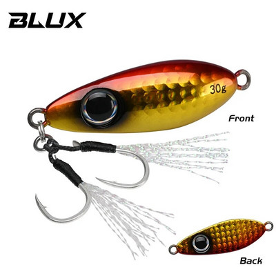 BLUX Flyspoon Metal Jig Spoon Риболовна примамка 30G Изкуствена стръв Shore Hard Slow Jigging Longcast Sea Bass Tuna Saltwater Tackle