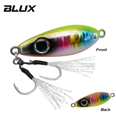 BLUX Flyspoon Metal Jig Spoon Риболовна примамка 30G Изкуствена стръв Shore Hard Slow Jigging Longcast Sea Bass Tuna Saltwater Tackle