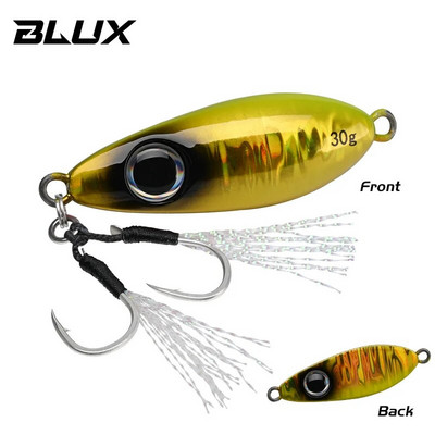 BLUX Flyspoon Metal Jig Spoon Риболовна примамка 30G Изкуствена стръв Shore Hard Slow Jigging Longcast Sea Bass Tuna Saltwater Tackle