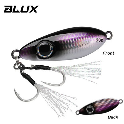 BLUX Flyspoon Metal Jig Spoon Риболовна примамка 30G Изкуствена стръв Shore Hard Slow Jigging Longcast Sea Bass Tuna Saltwater Tackle
