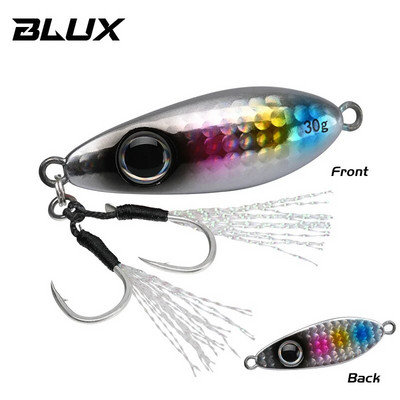 BLUX Flyspoon Metal Jig Spoon Риболовна примамка 30G Изкуствена стръв Shore Hard Slow Jigging Longcast Sea Bass Tuna Saltwater Tackle