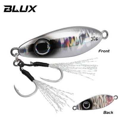 BLUX Flyspoon Metal Jig Spoon Риболовна примамка 30G Изкуствена стръв Shore Hard Slow Jigging Longcast Sea Bass Tuna Saltwater Tackle
