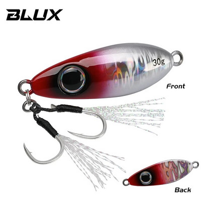 BLUX Flyspoon Metal Jig Spoon Риболовна примамка 30G Изкуствена стръв Shore Hard Slow Jigging Longcast Sea Bass Tuna Saltwater Tackle