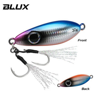 BLUX Flyspoon Metal Jig Spoon Риболовна примамка 30G Изкуствена стръв Shore Hard Slow Jigging Longcast Sea Bass Tuna Saltwater Tackle