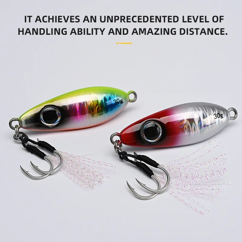 BLUX Flyspoon Metal Jig Spoon Mamac za ribolov 30G Umjetni mamac Shore Hard Slow Jigging Longcast Pribor za slanu tunu