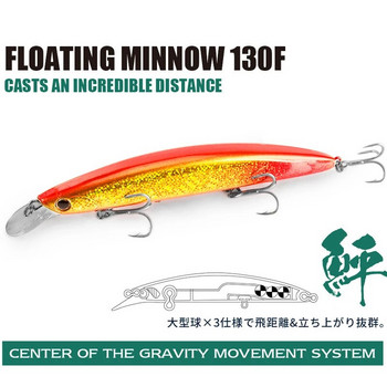 130F Ultra Long Casting Floating Wobbler Minnow Hard Bait 130mm 23g Flounder Sea Bass Saltwater Sea Fishing Lure Depth 0,8-1,5m