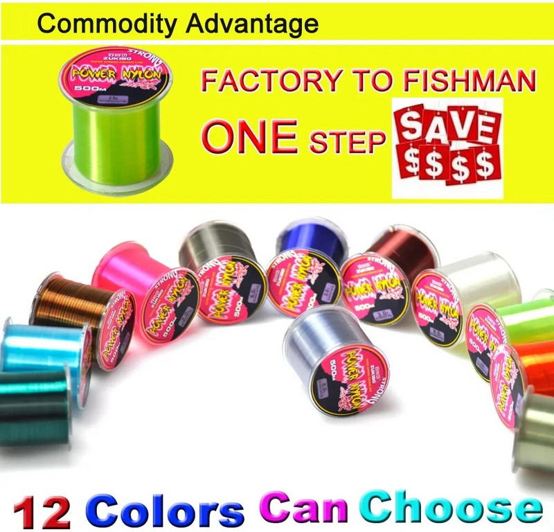 ZUKIBO 500M nailonist õngenöör Jaapani vastupidav monofilamentkarpkala õngenöör Super Strong 5LB-40LB Forell linha de pesca