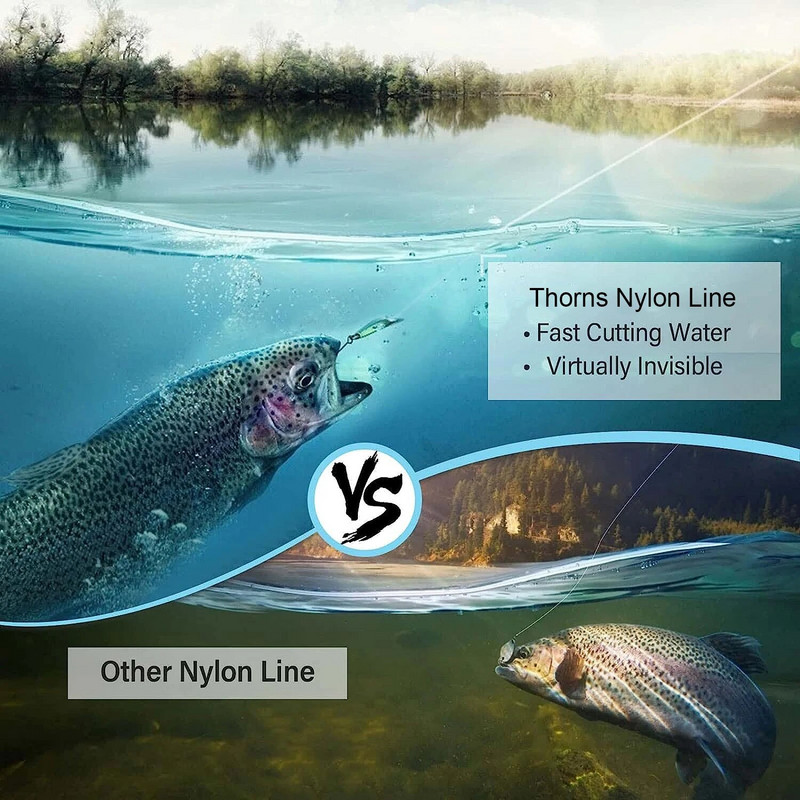 ThornsLine Nylon horgászzsinór 500M Super Strong Nylon 3-30LB Monofil horgászzsinór Pontyhorgászat Japánból pesca