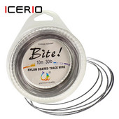ICERIO 10m anti-coroziune acoperit cu nailon 7 fire de oțel țesătură sârmă 5lb~200lb Rigs Jigging Naluci Pescuit Leader Line