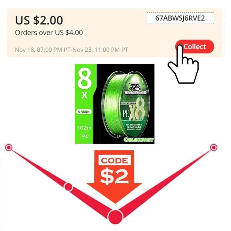 VWVIVIDWORLD 100% Colorfast 8 pinuma makšķerēšanas aukla daudzpavedienu līnija linha multifilamento 8 pavedieni PE 100m