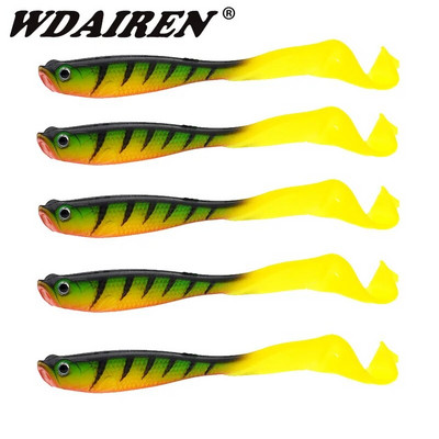 3 buc/lot momeală moale din silicon cu coadă lungă de pește 12 cm 6,5 g Jigs Wobblers Naluci momeli din cauciuc artificial Bass Swimbait Aparatură de pescuit