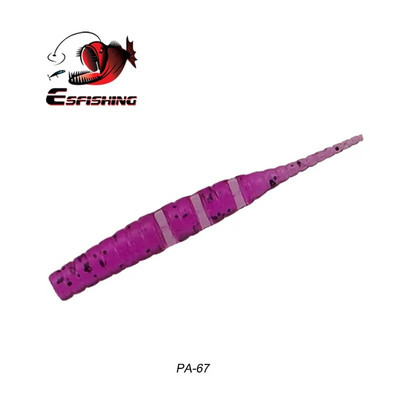 KESFISHING Jig Worm Lures Polaris 42mm Pesca Bass Forele Ziemas zemledus makšķerēšanas injekcijas sāļi un smaržas Bezmaksas piegāde Mīkstās ēsmas