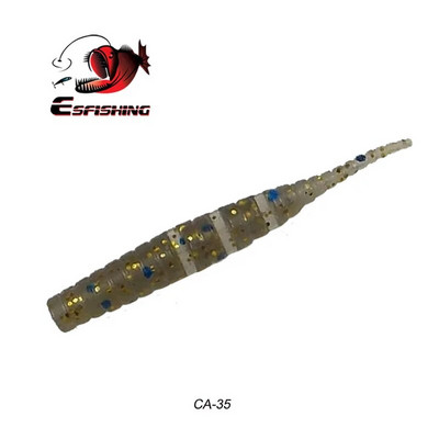 KESFISHING Jig Worm Lures Polaris 42mm Pesca Bass Forele Ziemas zemledus makšķerēšanas injekcijas sāļi un smaržas Bezmaksas piegāde Mīkstās ēsmas