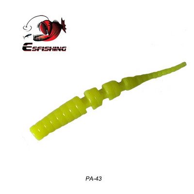 KESFISHING Jig Worm Lures Polaris 42mm Pesca Bass Forele Ziemas zemledus makšķerēšanas injekcijas sāļi un smaržas Bezmaksas piegāde Mīkstās ēsmas