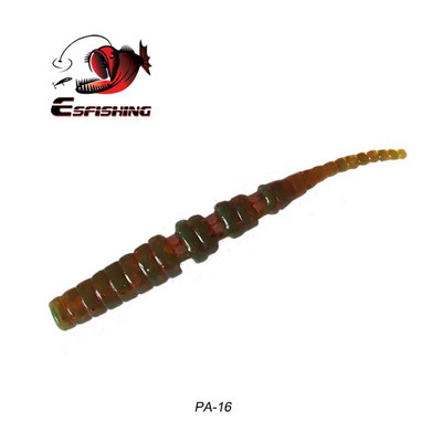 KESFISHING Jig Worm Lures Polaris 42mm Pesca Bass Forele Ziemas zemledus makšķerēšanas injekcijas sāļi un smaržas Bezmaksas piegāde Mīkstās ēsmas