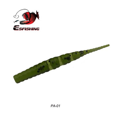 KESFISHING Jig Worm Lures Polaris 42mm Pesca Bass Forele Ziemas zemledus makšķerēšanas injekcijas sāļi un smaržas Bezmaksas piegāde Mīkstās ēsmas