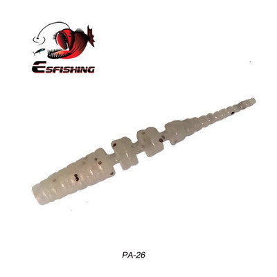 KESFISHING Jig Worm Lures Polaris 42mm Pesca Bass Forele Ziemas zemledus makšķerēšanas injekcijas sāļi un smaržas Bezmaksas piegāde Mīkstās ēsmas