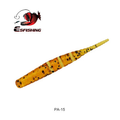 KESFISHING Jig Worm Lures Polaris 42mm Pesca Bass Forele Ziemas zemledus makšķerēšanas injekcijas sāļi un smaržas Bezmaksas piegāde Mīkstās ēsmas
