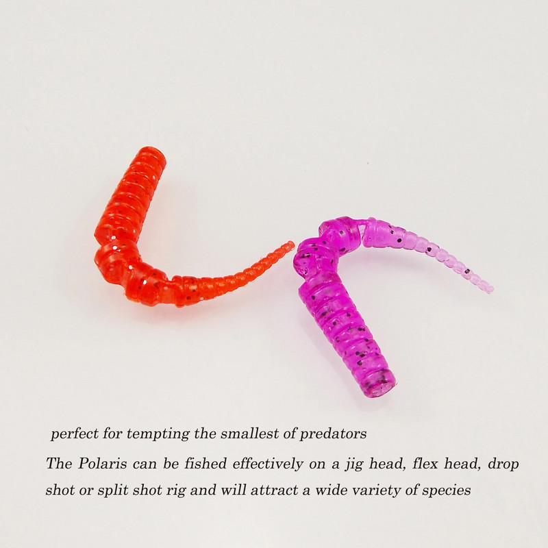 KESFISHING Jig Worm Lures Polaris 42mm Pesca Bass Forele Ziemas zemledus makšķerēšanas injekcijas sāļi un smaržas Bezmaksas piegāde Mīkstās ēsmas