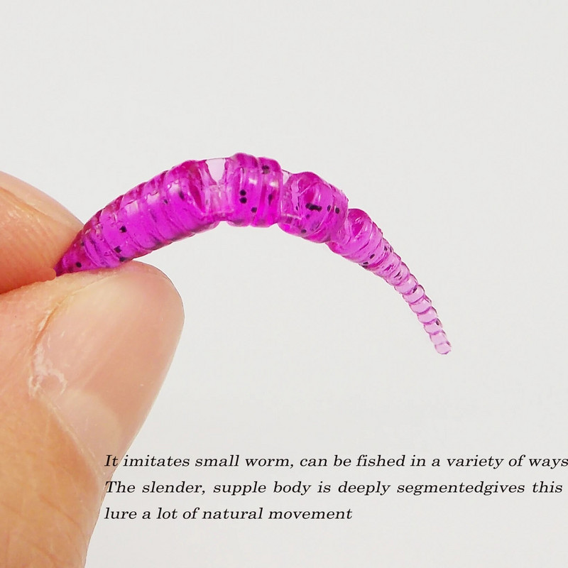 KESFISHING Jig Worm Lures Polaris 42mm Pesca Bass Forele Ziemas zemledus makšķerēšanas injekcijas sāļi un smaržas Bezmaksas piegāde Mīkstās ēsmas