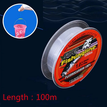 Σύρμα ψαρέματος 100M Nylon Fishing Line Super Strong Fish Fish Επικαλυμμένο με φθοράνθρακα Invisible FishLine Carp Fishing Monofilament