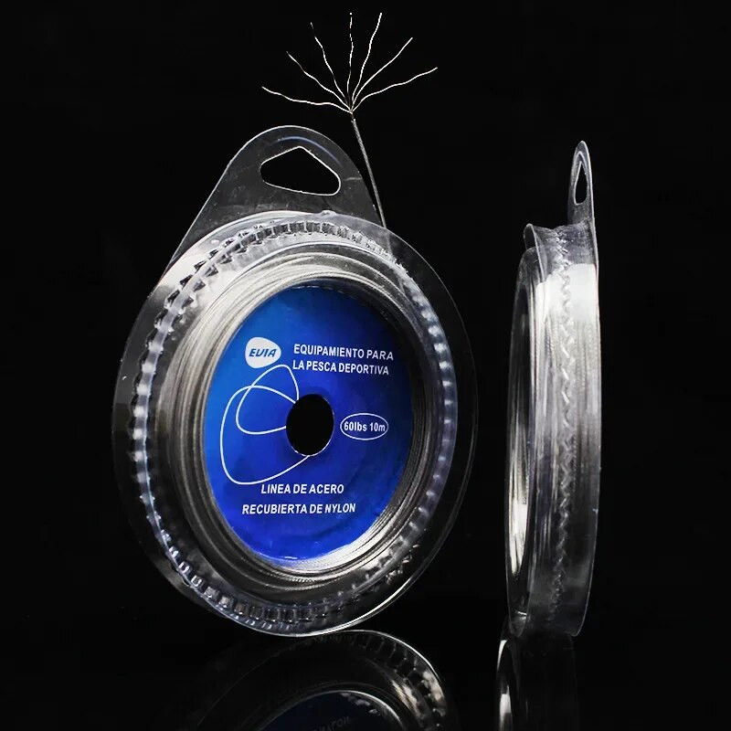 Σύρμα ψαρέματος 10M Ατσάλινο σύρμα Anti Bite Line Bite Resistant Wear Tenile Force 7 Strands Steel Wire Front Lead Fishing-Wire