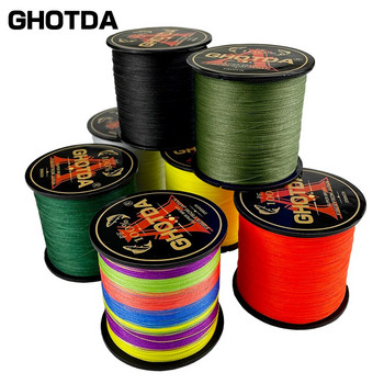 GHOTDA 100M 4 Strands 10-80LB Braided Fishing Line PE Multilament Braid Lines σύρμα Smoother Floating Line