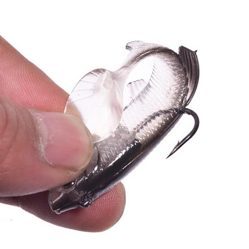 5 бр./лот Кука за джиг Силиконова мека примамка Swimbait 7,5 cm 12 g Воблери за риболов Изкуствени гумени примамки за примамка за щука Bass Lure