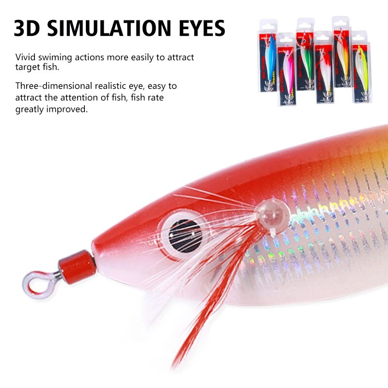 Newup Pesca Eging Squid Jigging Wood Krevett Konksud Kaheksajala sööt 10 cm 10 g Helendav kaheksajala sööt Kaubad kalapüügiks Kunstlik sööt