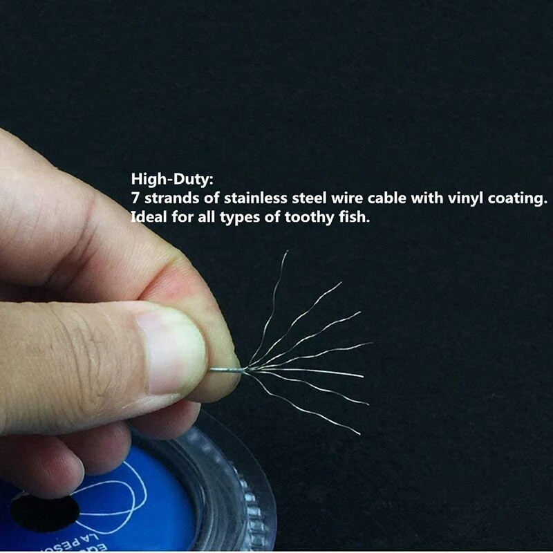 FTK 10M 7 šķipsnas 10LB-200LB makšķerēšanas auklas stieples vads ar vinila pārklājumu nerūsējošā tērauda trase neilona augstas stiprības mānekļu vadošā stieple