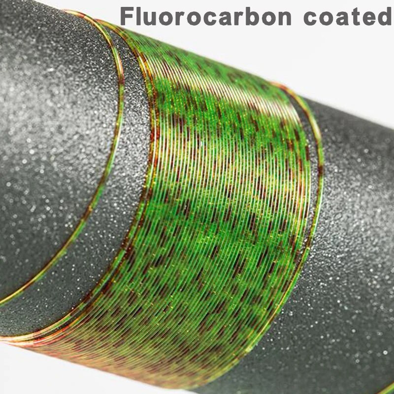 500M 3D dėmėtas nematomas žūklės valas Spalvas keičiantis monofilamentinis meškerės raibas, dengtas fluoro angliavandeniu, karpių žvejybos Pesca