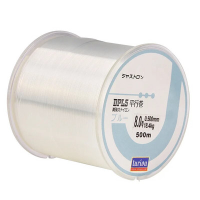 500 M makšķerēšanas virve/makšķeraukla neilona materiāls Īpaši spēcīgs makšķerēšanas auklas monopavediena makšķerēšanas auklas izturība un nodilumizturība