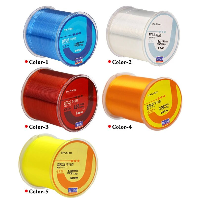 500 M makšķerēšanas virve/makšķeraukla neilona materiāls Īpaši spēcīgs makšķerēšanas auklas monopavediena makšķerēšanas auklas izturība un nodilumizturība