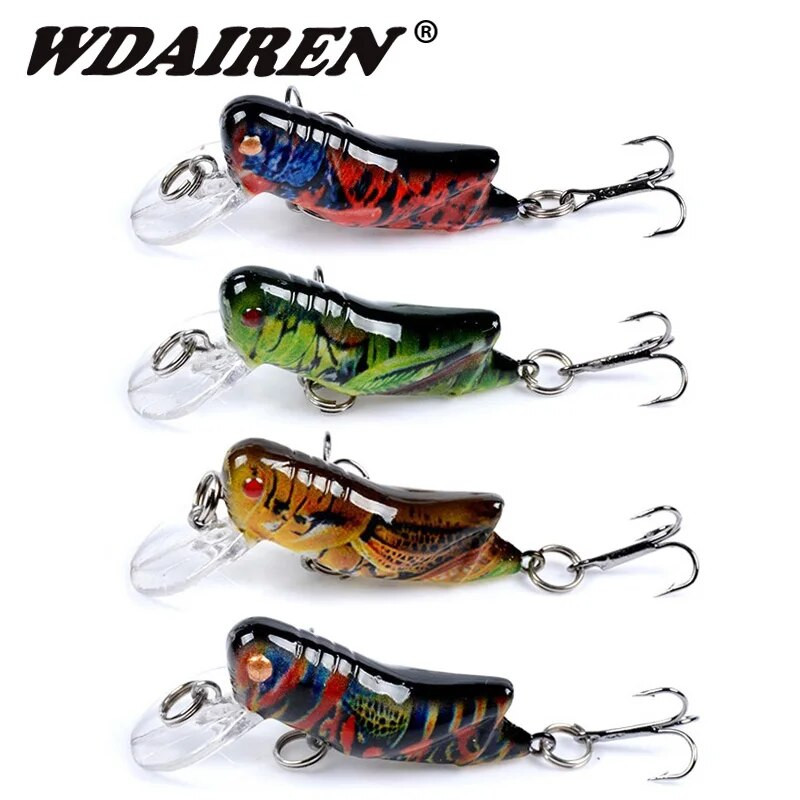 1 vnt. vabzdžių bioninis žūklės masalas 45 mm 3,5 g žiogas Minnow kietas masalas kalmaras dirbtinis plaukimas ešerių karpių lydekos žvejybos reikmenys